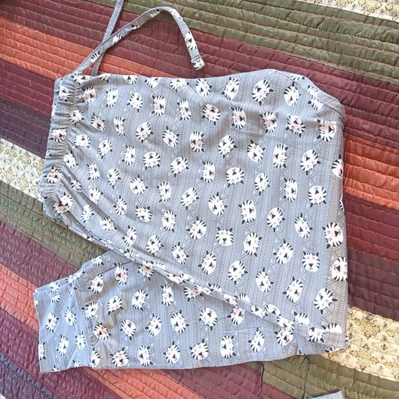 COUNT THE STARS* 2pc set top and elastic waist pants/drawstring knit cuffs siz M - Picture 3 of 7